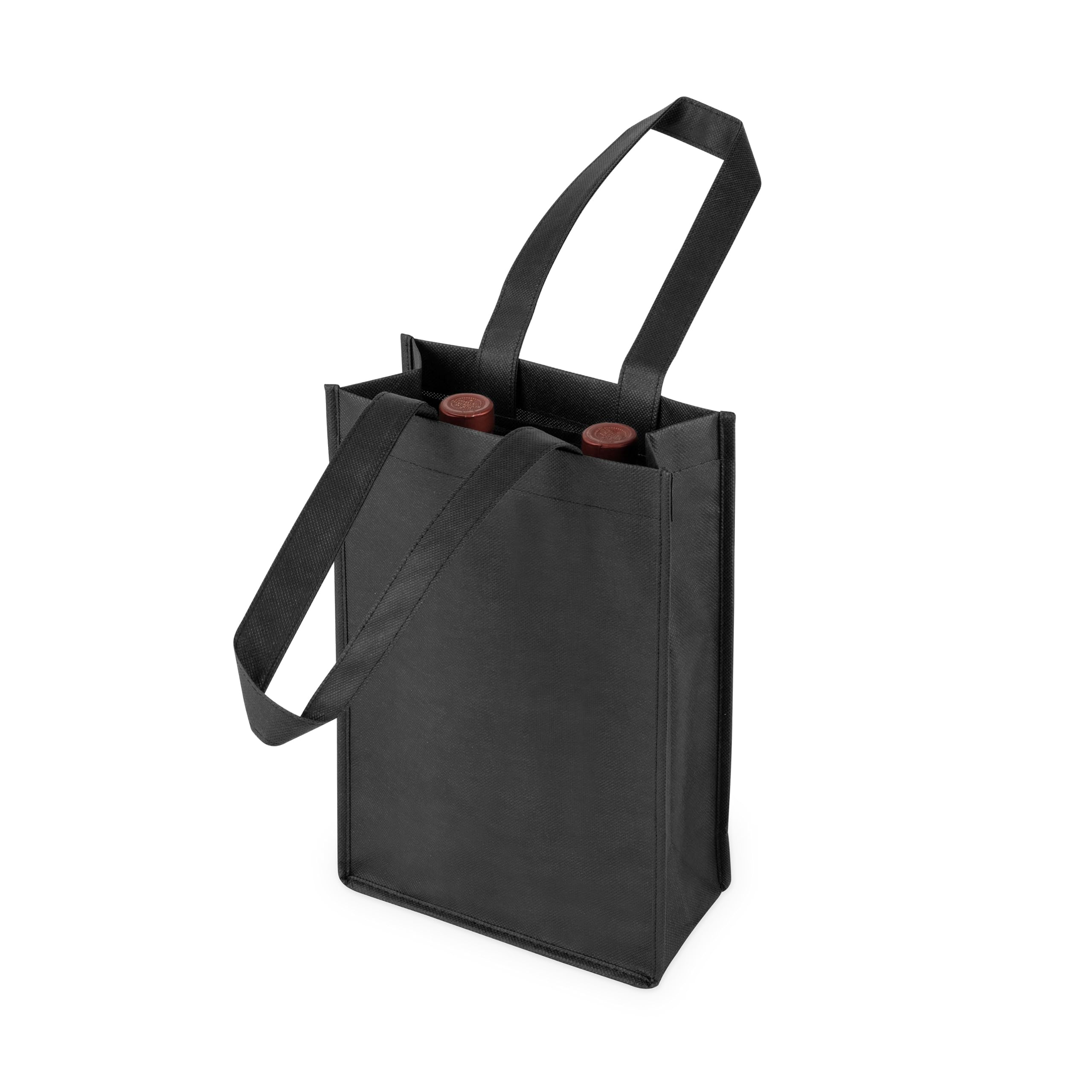 TRUE Black 1 Bottle Non Woven Tote