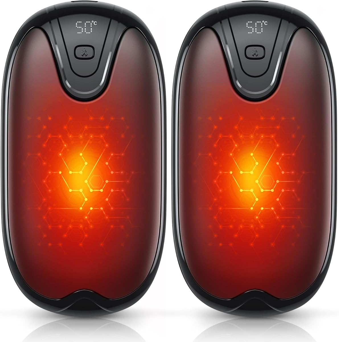 Hand Warmers,2 in 1 Magnetic Rechargeable Hand Warmer,12 Hrs Long Lasting Portable Pocket Heater,LCD Digital Screen Reusable Hand Warmer,Grate for Home Camping Hunting Outdoor,Best Winter Gift.