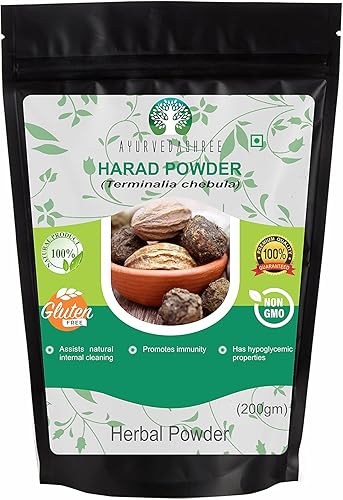 Haritaki Powder 200 Gm I Terminalia Chebula Powder I una hierba ayurvédica para desintoxicación y rejuvenecimiento para Vata I, Vata Kapha y Pitta