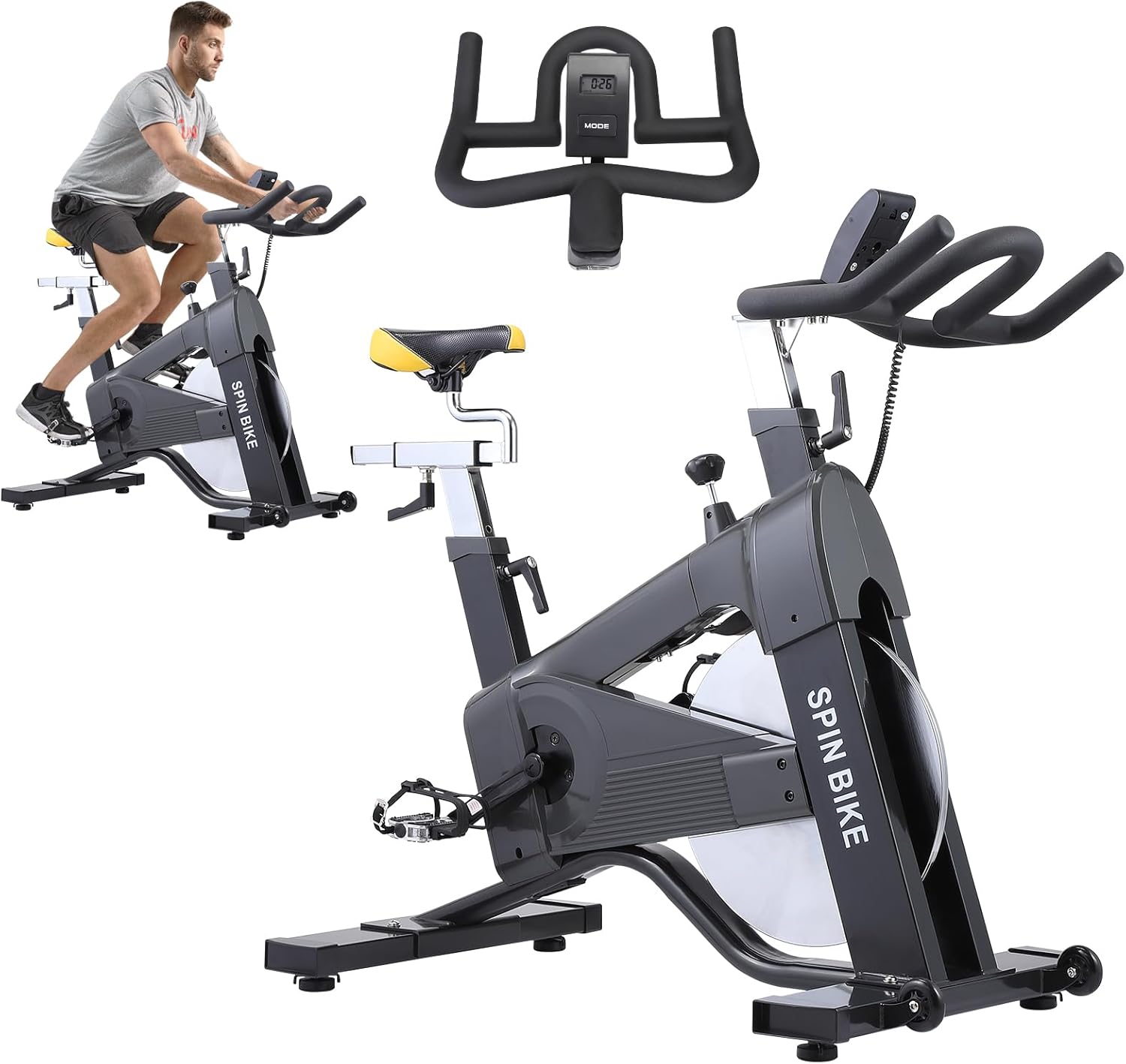 GarveeLife Exercise Bike for home, Indoor Cycling Bike Stationary, Quiet Magnetic Workout Bike with Comfortable Seat Cushion, 330 LB Capacity, Digital Display for Home Gym