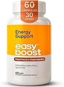 Energy Support Easy Boost, Cafeína Taurina Tcm Cromo 60 Caps
