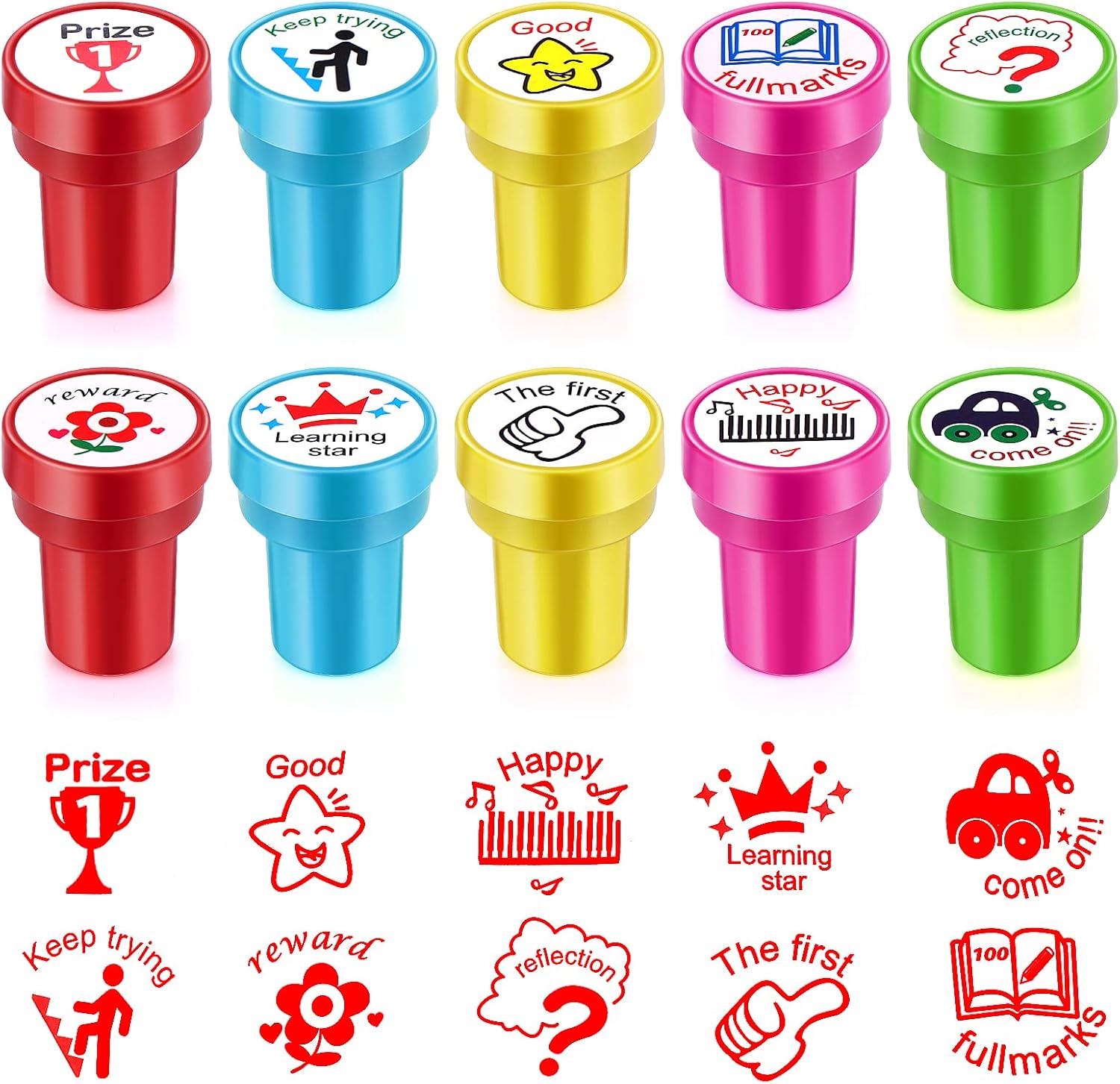 cobee 10 Pcs Custom Teacher Stamp for Classroom, Self