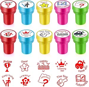 cobee 10 Pcs Custom Teacher Stamp for Classroom, Self Inking Stamps for ...