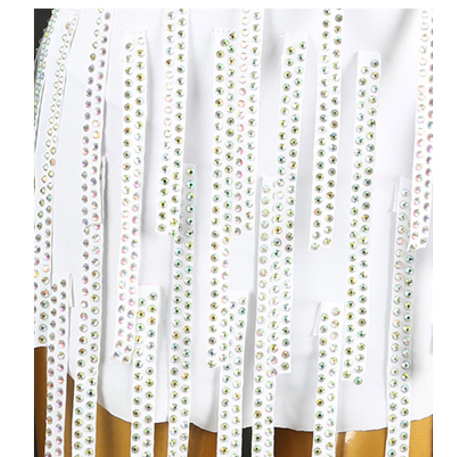 Damen Latin Rock Ballsaal Tanzkleid V Kragen Schöne Rückseite Strass Wettbewerb Kleidung Tanzrock Rumba Samba Cha Cha Tanzkleidung