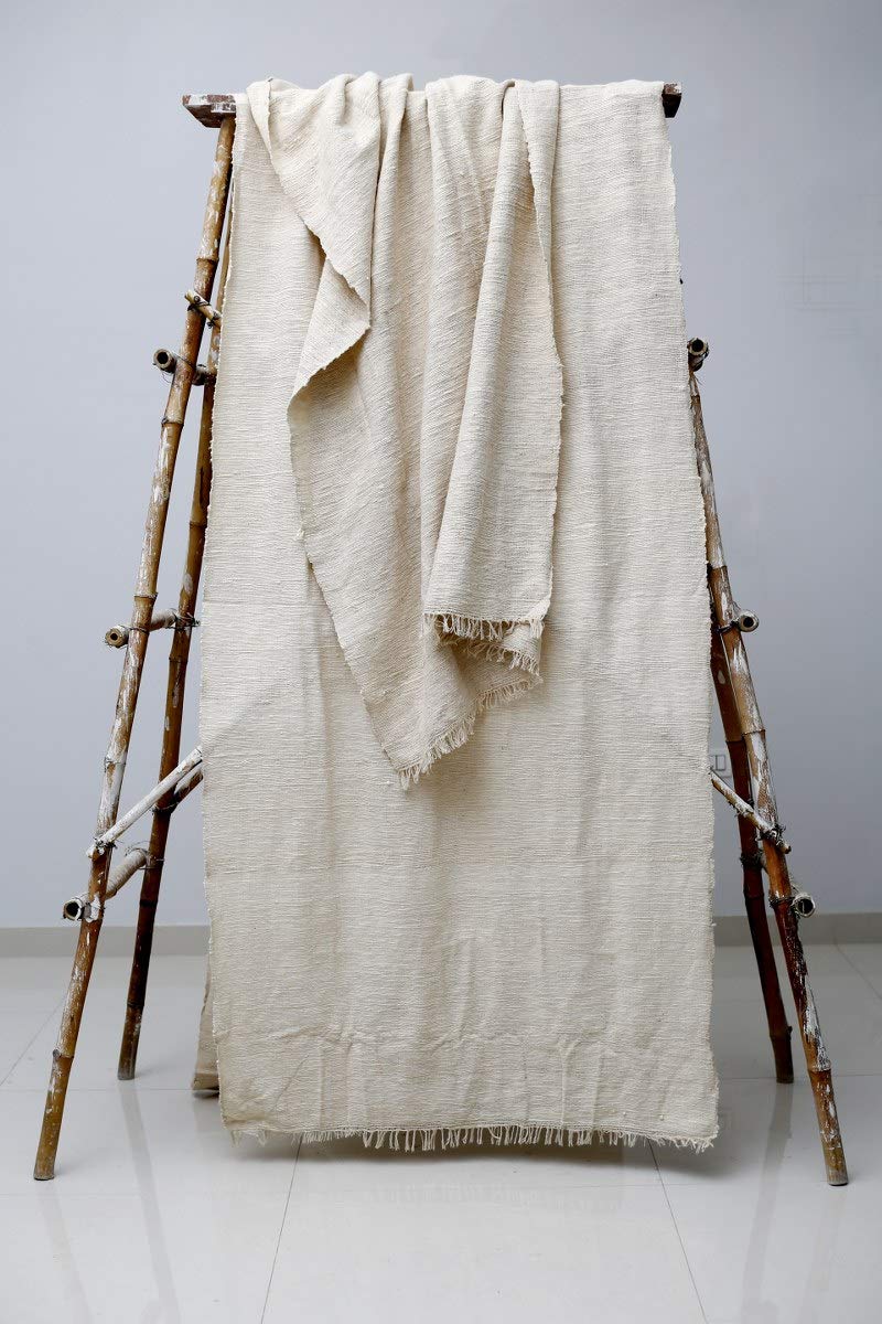 Trade Star, tessuto autentico a mano, tessuto khadi organico per abbigliamento, tessuto indiano da tappezzeria per arredamento casa, tessuto etnico per trapuntatura 330 GSM (modello 2, 5 metri)