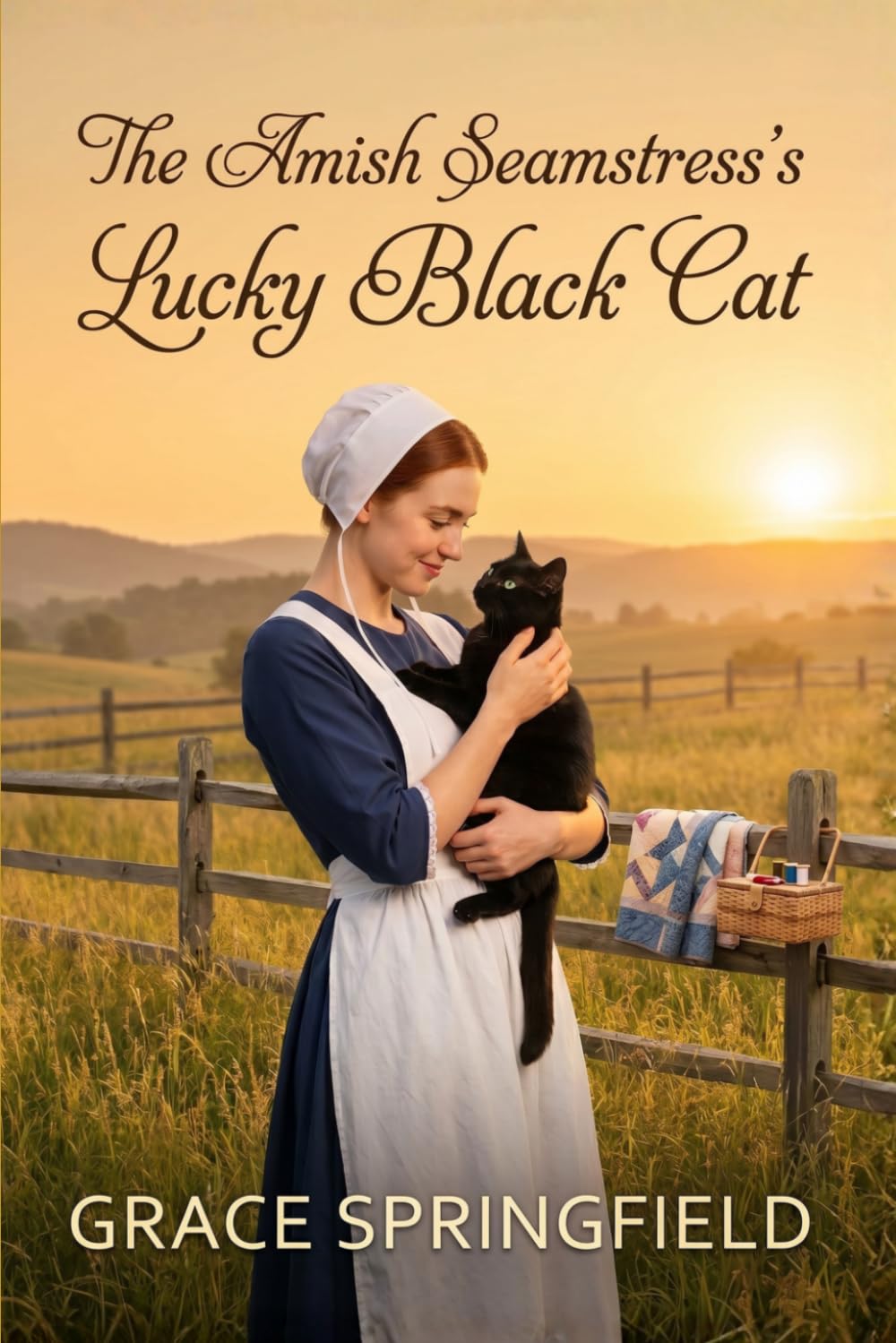 The Amish Seamstress's Lucky Black Cat: A Heartwarming Amish Romance Featuring a Missing Cat & Second Chances at Love (The Miracle Creek Amish Romances)