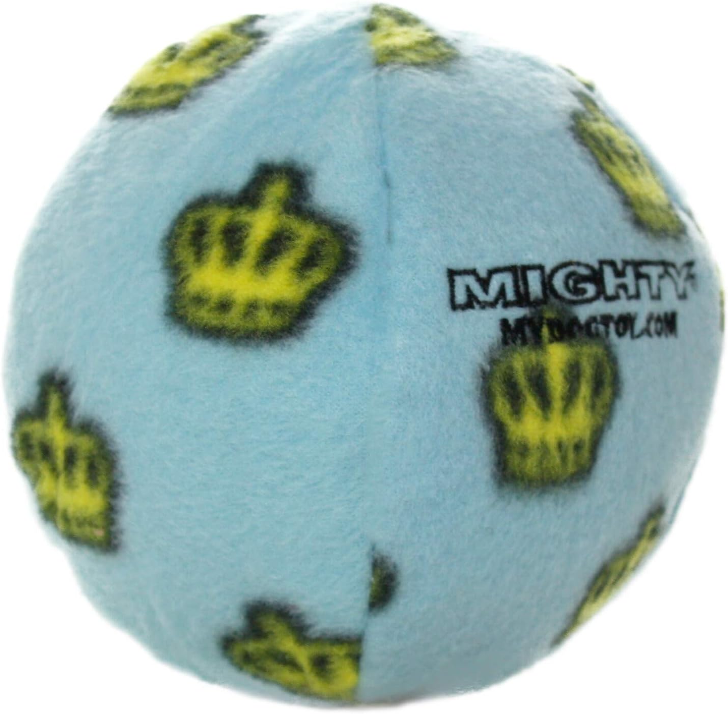 MIGHTY- NO Stuff Ball – Squeaky Plastic Core. 2-in-1 Toy. Made Durable, Strong & Tough. Interactive Play (Tug, Toss & Fetch)& Floats (Blue, Medium 2 Pack)