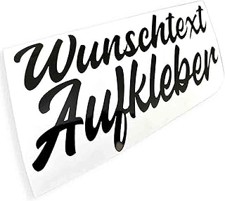 Aufkleber selbst gestalten mit Vorschau - Wunschaufkleber Buchstaben Autoaufkleber - Aufkleber Text Sticker fürs Auto und Motorrad einzeilig nach Wunsch
