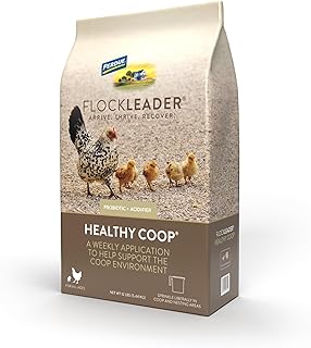 FlockLeader HealthyCoop, Chicken Coop Probiotic & Acidifier, Reduces Odor & Wetness That Can Cause Bacteria, 12 LBS