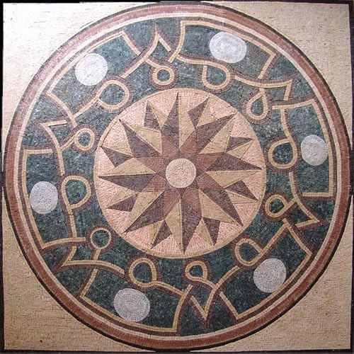 Roman Floor Moisac Art Tile - Papillon Mosaic