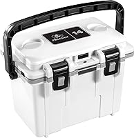 Pelican 14 Quart Elite Cooler - Crushproof, Ice-Holding Lunchbox with Dry Storage & Bottle Opener