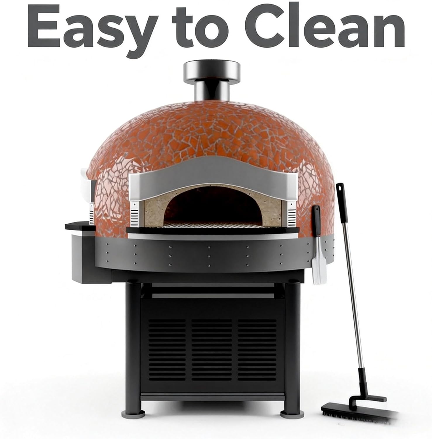 Multi-Fuel Pizza Oven - Wood Hybrid Outdoor Pizza Oven for Backyard and Camping, with 900°F Temperature for Authentic Neapolitan Pizza