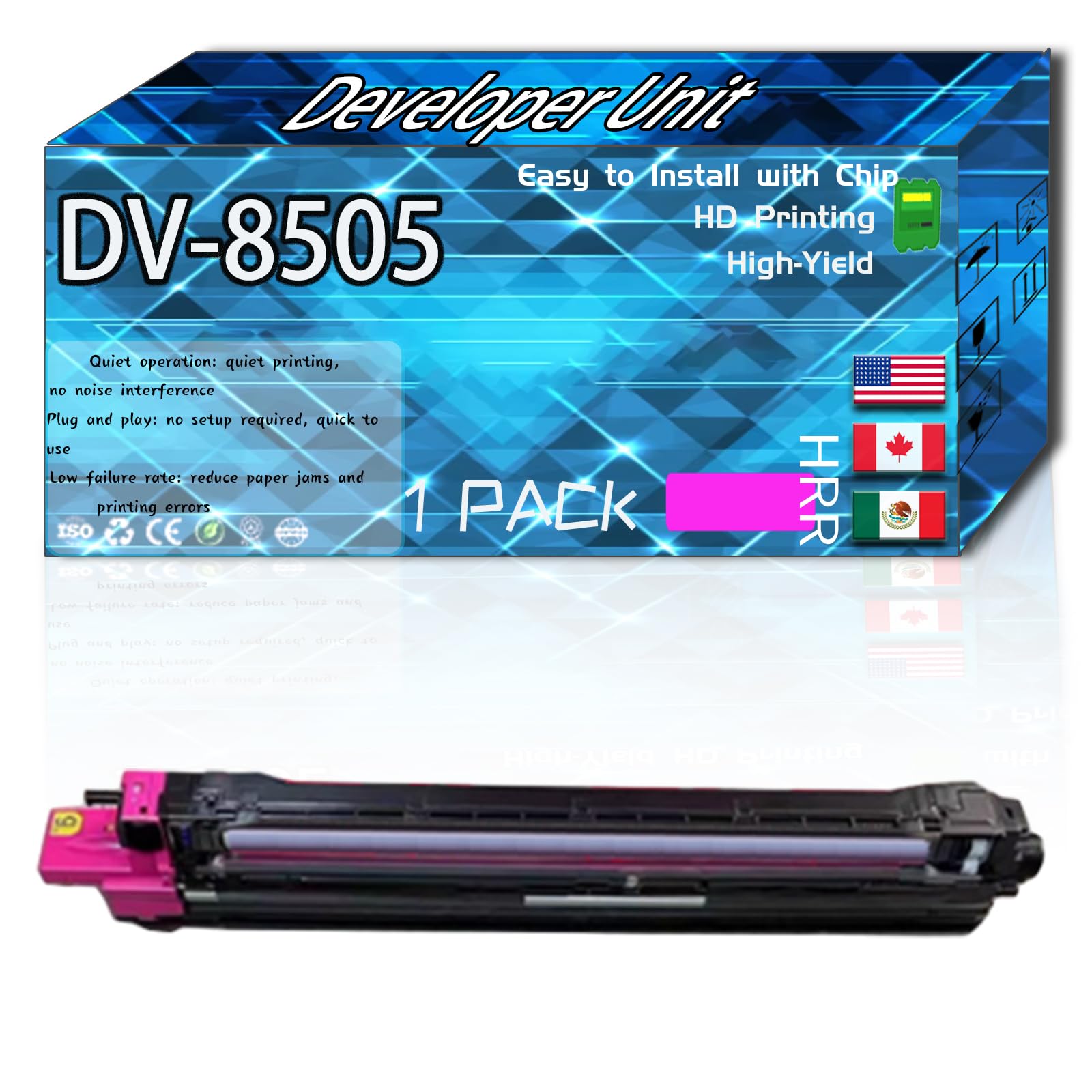 CEECN Compatible for Copystar DV-8505 Replacement Developer Unit Used with CS4550ci CS5550ci Printers, High Production Multiple Options (1 Pack Magenta)
