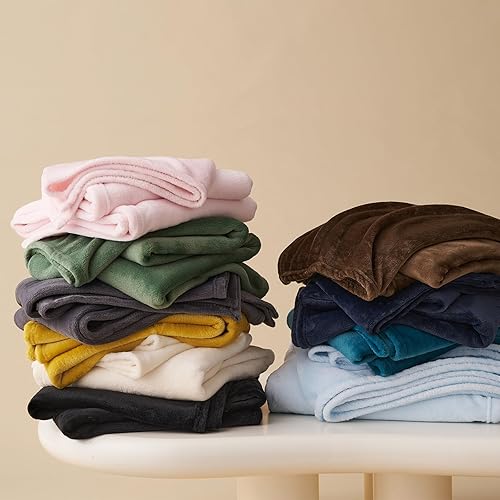 Miniatura 6 de CozyLux - Manta de forro polar de 9.17ozm para todas las estaciones, muy suave, mullida, acogedora y lujosa, para decoración del hogar, sofá,