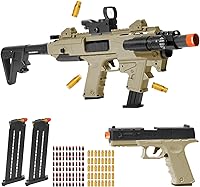 Vista 8 de Pistola de Juguete Blaster de Balas Suaves, Pistola de Mano de Dardos de Juguete Realista Pistola de Balas Suaves con Carcasa de Espuma Eyectora