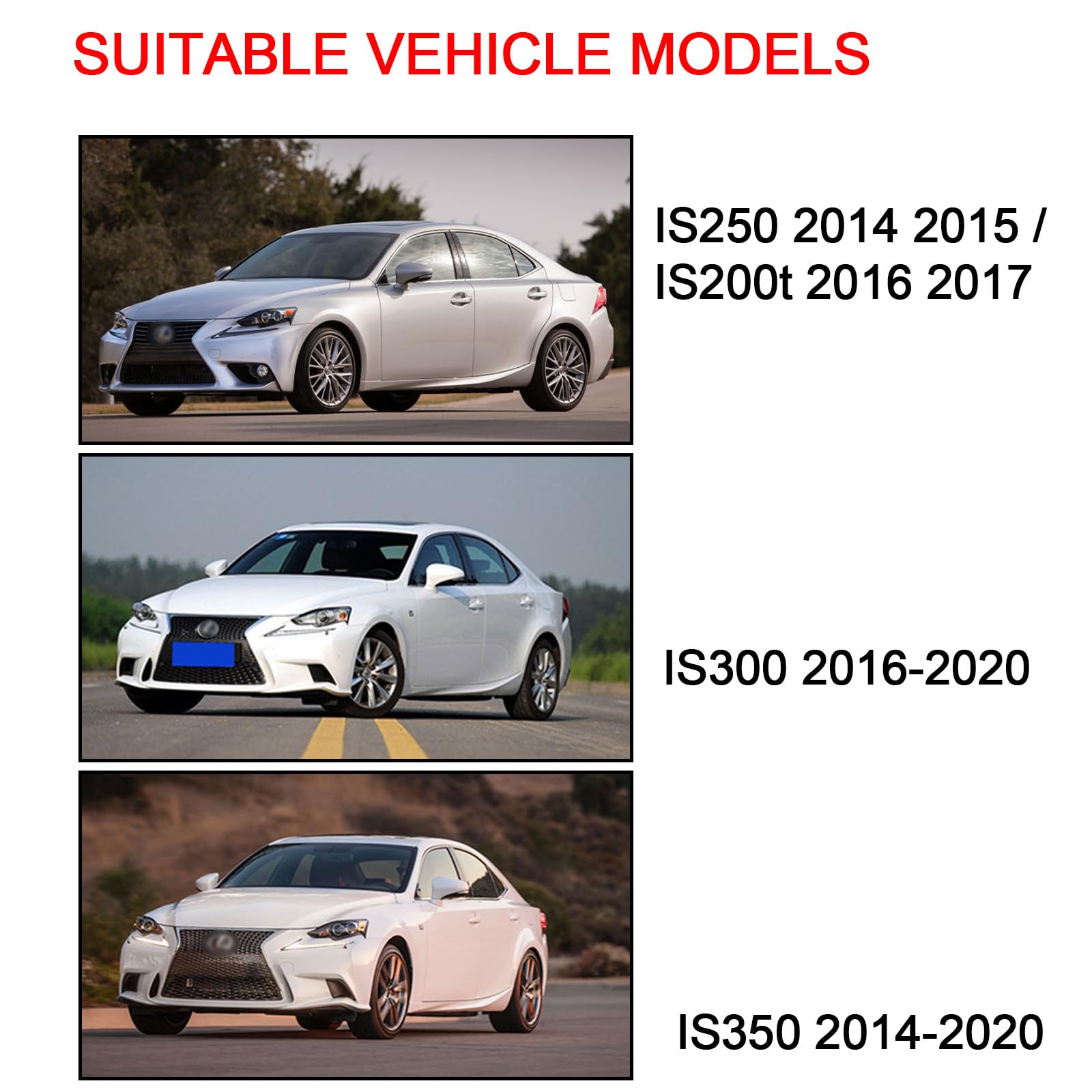 Carbon Fiber Window Switch Trim For Lexus IS250 IS350 IS300 2014-2019 - 4pc Set