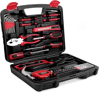 Home Repair Tool Kit - 149 Pieces Basic Home/Auto Repair Tool Set, General Mechanic Tool Set, General Household Tool Kit with Plastic Toolbox, Perfect for Homeowner, Office & College Repairs