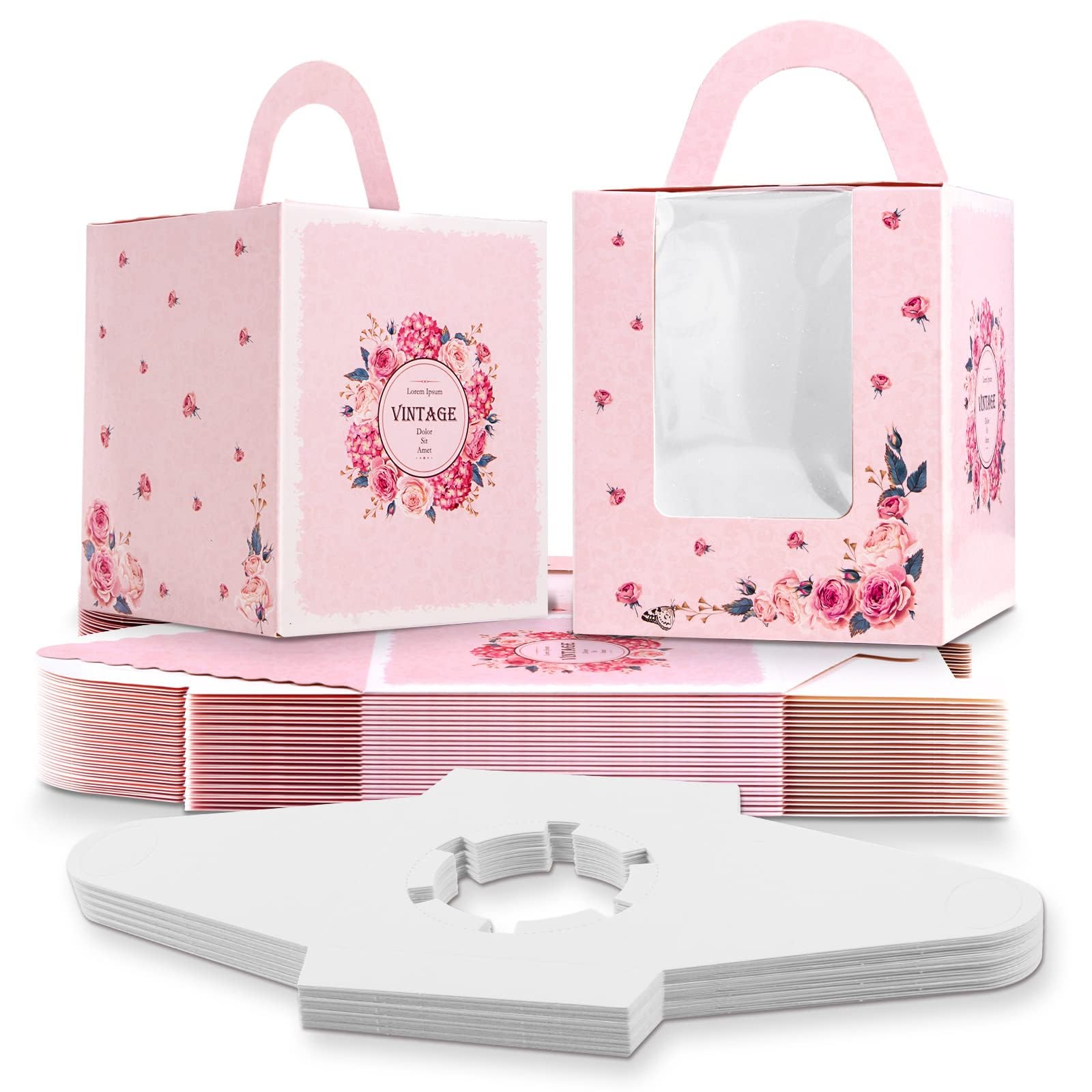 Sponsored Ad – Single Cupcake Boxes, Individual Cake Boxes with Window, Cupcake Carrier with Inserts, Bakery Boxes with Handle, Be Used to Hold Cakes, Macaron, Cookies, for Baby Showers, Birthday Parties(25 Pcs)