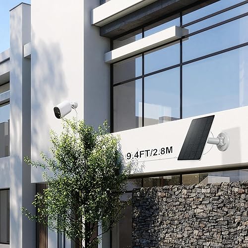 Miniatura 3 de Cargador de panel solar Arlo de 3 piezas compatible con cámara Arlo Essential SpotlightXL Spotlight, cable de carga impermeable de 9.4 pies, montaje