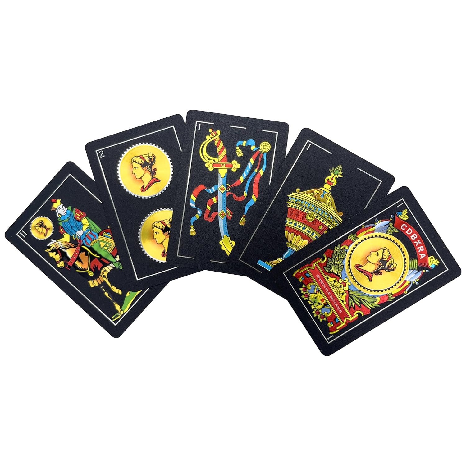 Amazon.com: Spanish Playing Cards, Original Spanish Cards Games Deck of  Cards, Briscas Cards Puerto Rico Mexican Playing Cards (Black