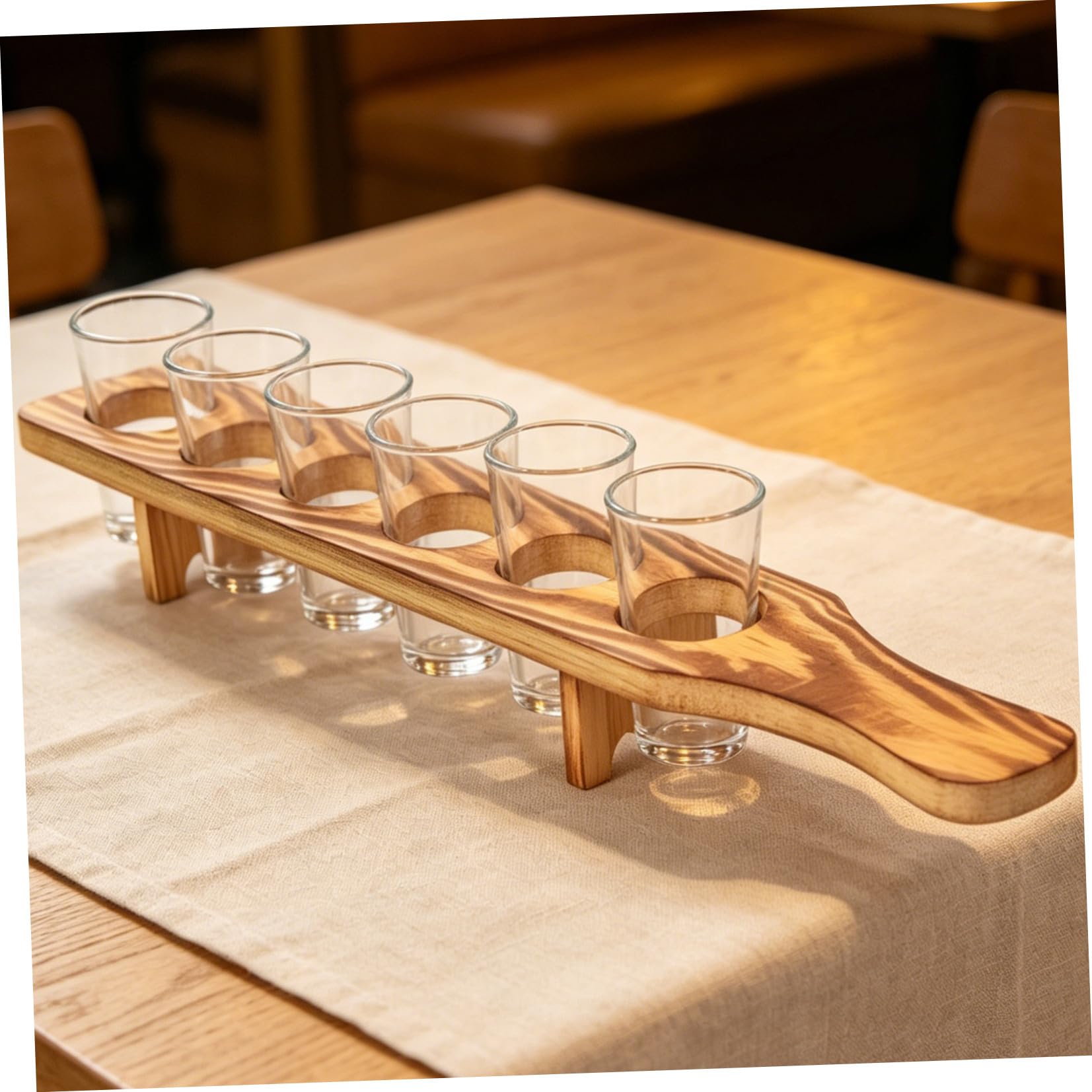 2 Set Set Bicchierini da Shot da 1,5 Oz con Vassoio in Legno Rustico