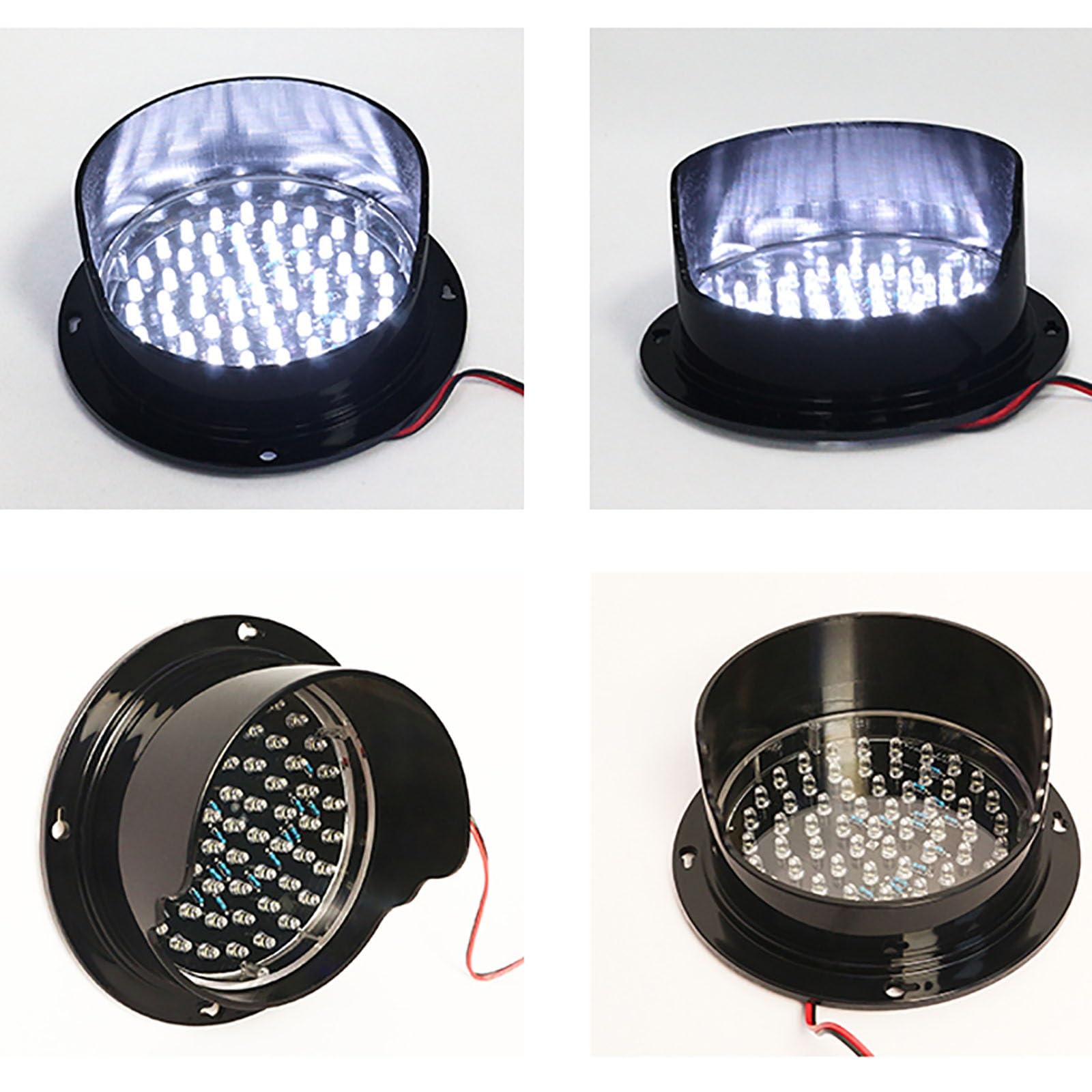 Mini sygnalizacja świetlna, światło ostrzegawcze LED, lampa ścienna, światło cofania, obudowa PC IP67, do dróg, punktów poboru opłat, bram osiedlowych