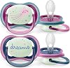 Philips Avent Ultra Air Night Pacifier 6-18 Months, Pack of 2, Girls