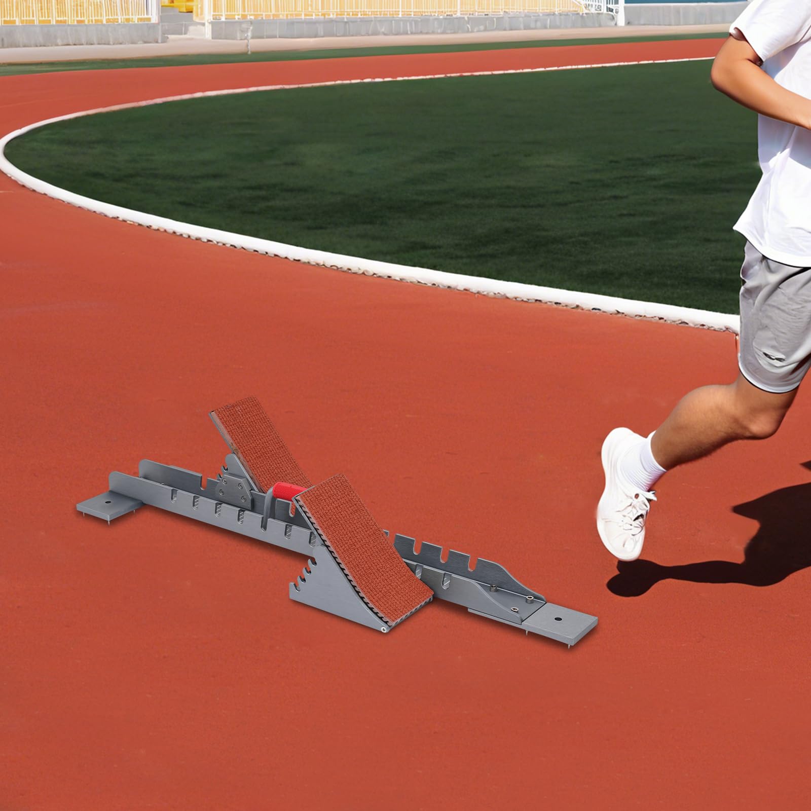 Bloque de inicio de atletismo, bloques de partida para atletismo, bloque de inicio portátil para entrenamiento de pista y campo, ejercicios de carrera u otras actividades