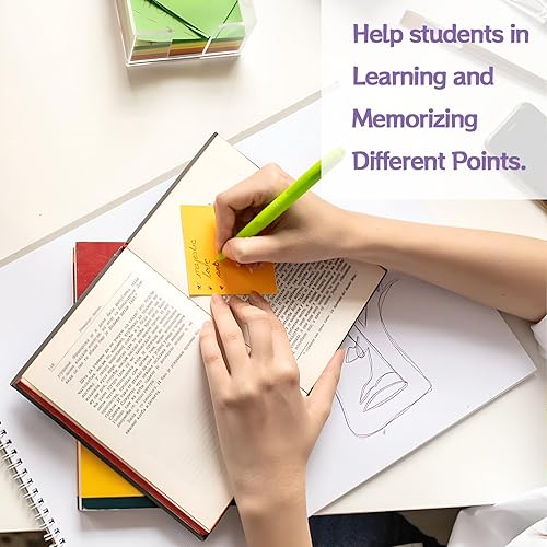 Miniatura 7 de HappyHapi 36 blocs de notas adhesivas de 3 x 3 pulgadas, 80 hojasbloc, 8 blocs de notas autoadhesivas de colores brillantes, notas adhesivas