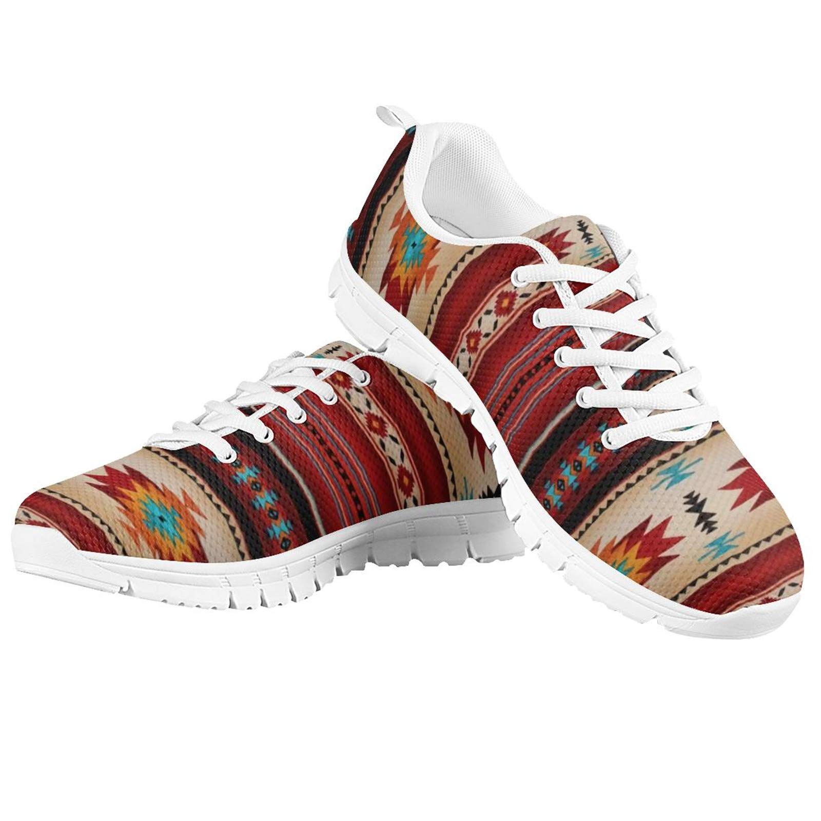 SEANATIVE Chaussures de course à pied en maille respirante pour femme - Style décontracté - Pour le jogging et le sport
