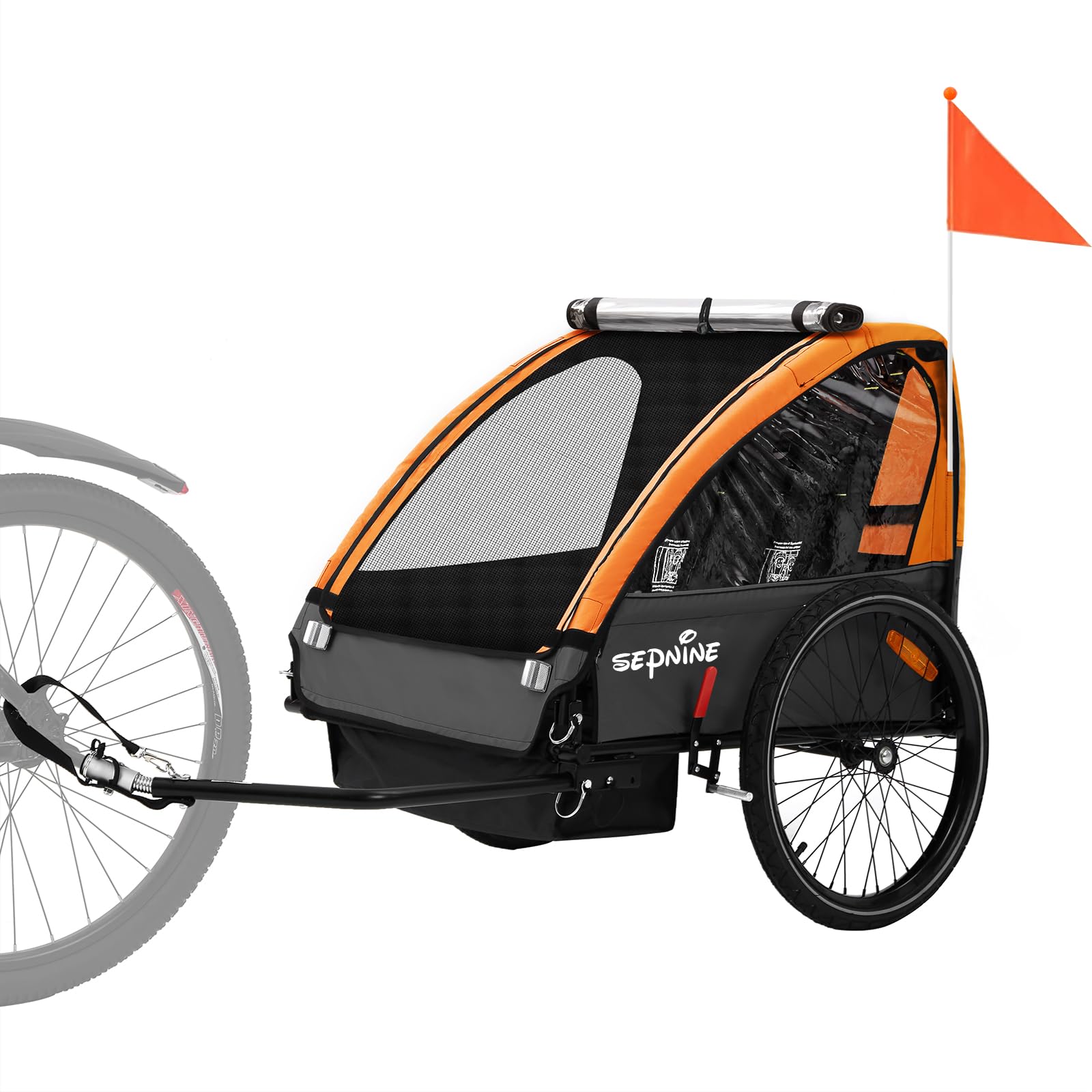 Remolque de Bicicleta para niños, Naranja
