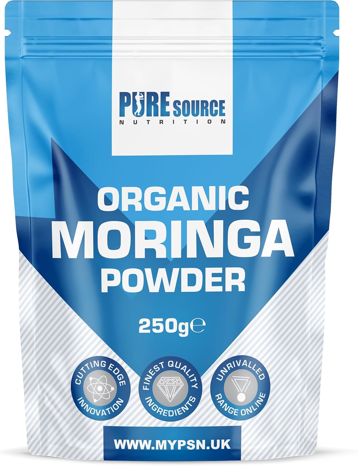 Organic Moringa Leaf Powder Gluten Free Natural and Pure Leaves Picked from The Moringa Oleifera Plant – Superleaf Superfood Powder by Pure Source Nutrition (250g)