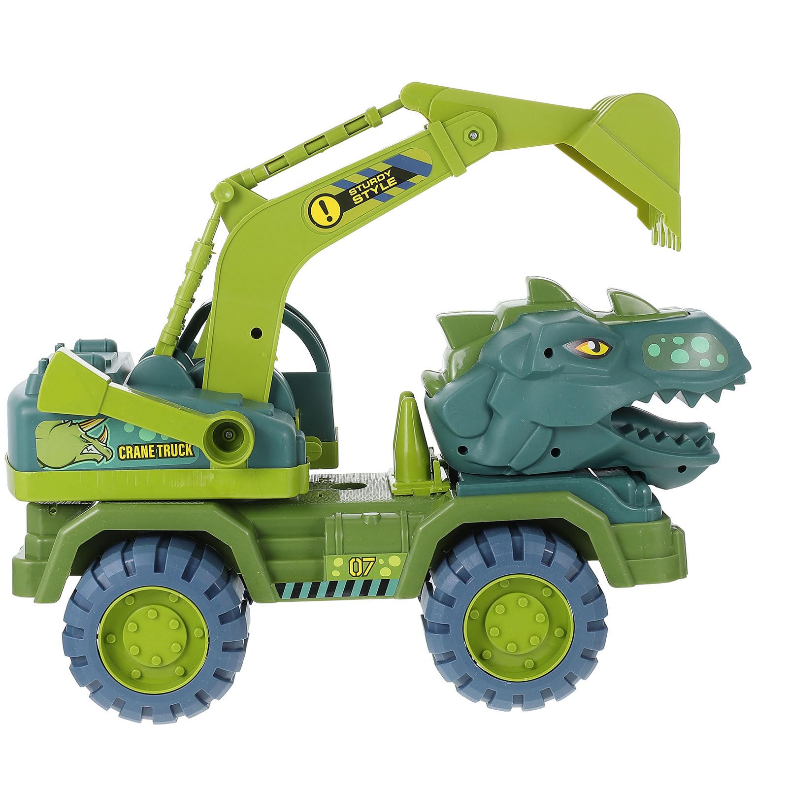 Beaupretty Giocattolo Dinosauro Camion in Plastico Verde, Veicolo a Frizione per Ragazzo Ragazza, Gioco Educativo per Giocare e Uscire