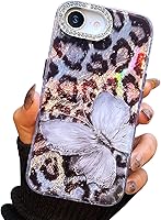 Vista 138 de I-MGAE-IN-AR - Funda compacta para iPhone 16 Pro Max con diseño de mariposa plateada brillante, a la moda, suave, delgada, de poliuretano