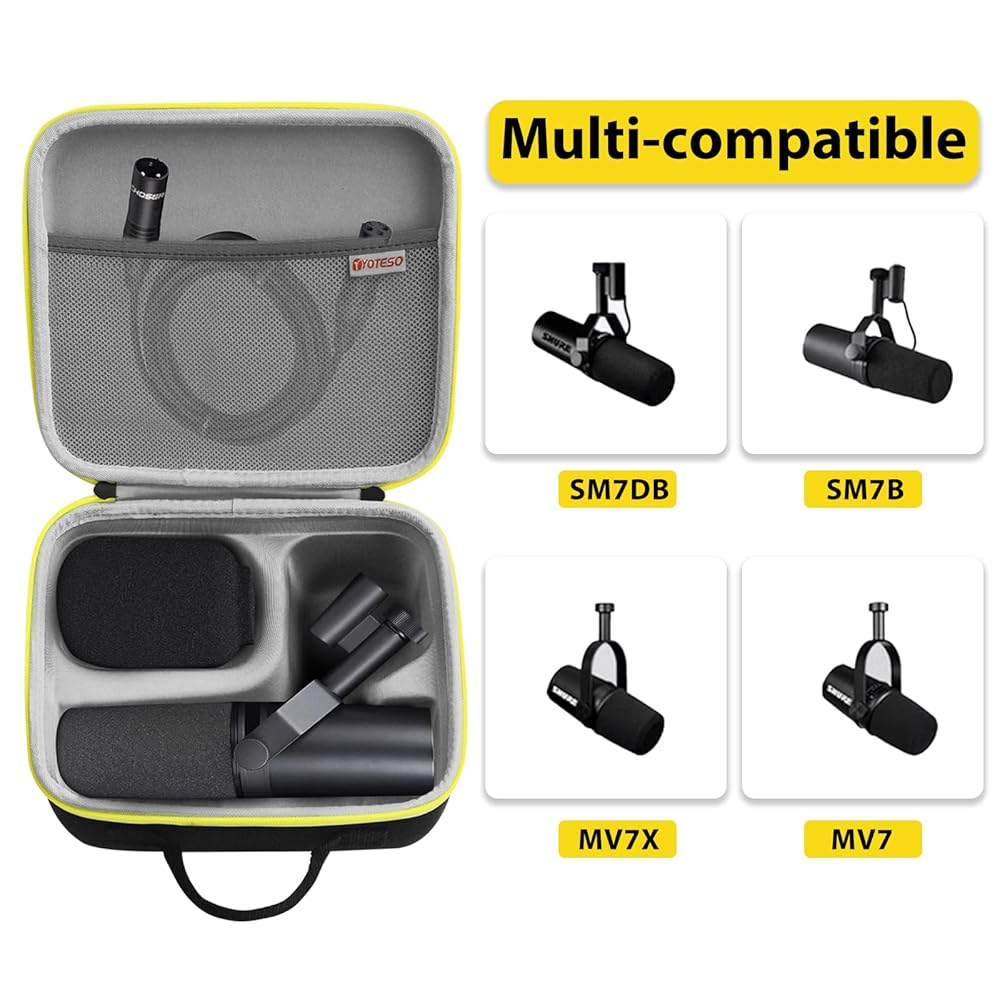 Amazon.co.jp: YOTESO ハードキャリングケース Shure SM7dB/MV7