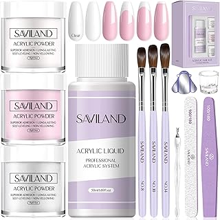 SAVILAND Kit de uñas acrílicas para principia...