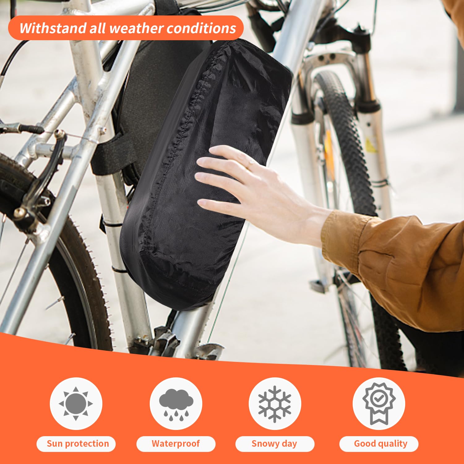 Housse Protection Batterie Vélo Électrique Universelle 350x100x145mm - Contre Froid Et Saleté