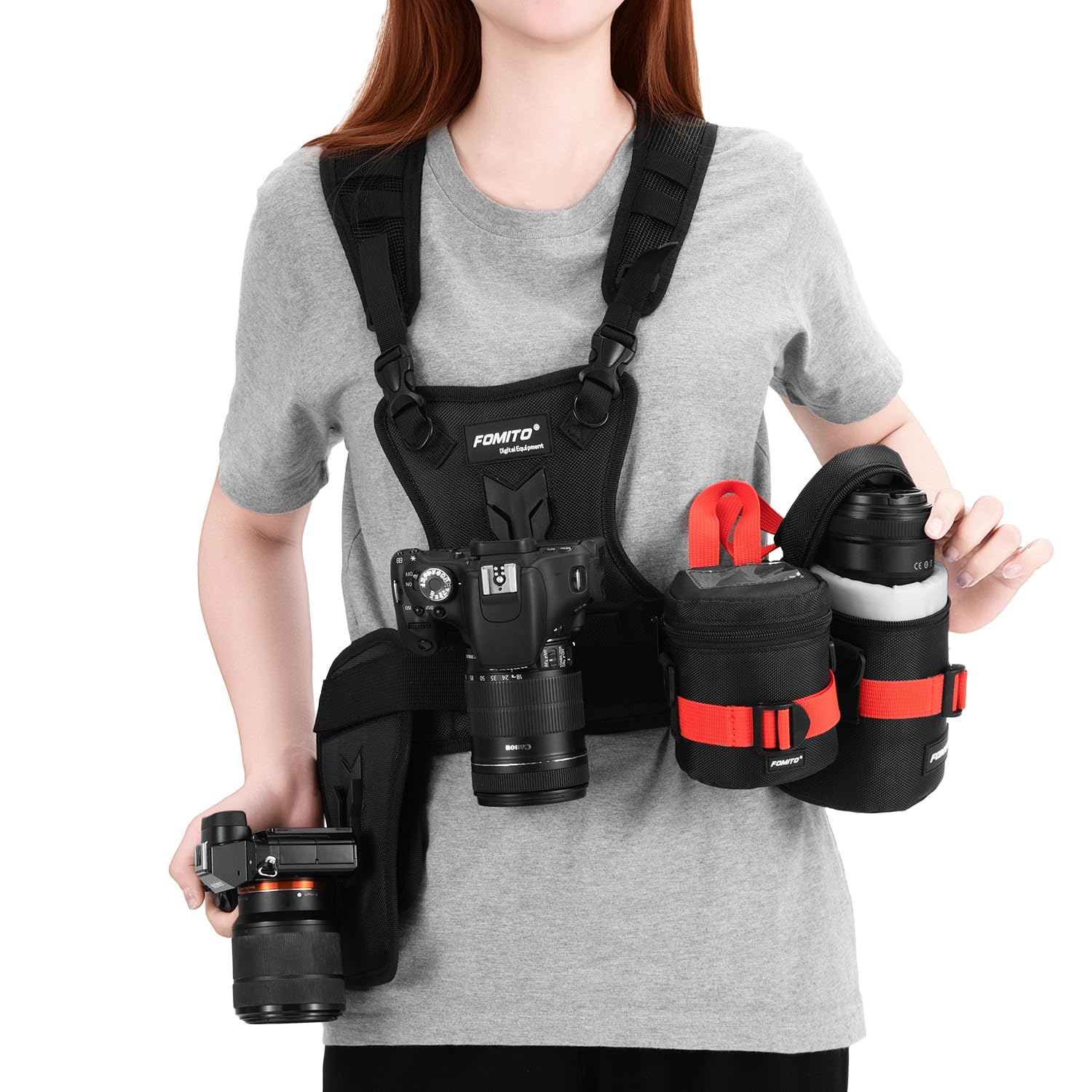 Amazon | [FOMITO] カメラストラップ マルチキャリーハーネス ダブル