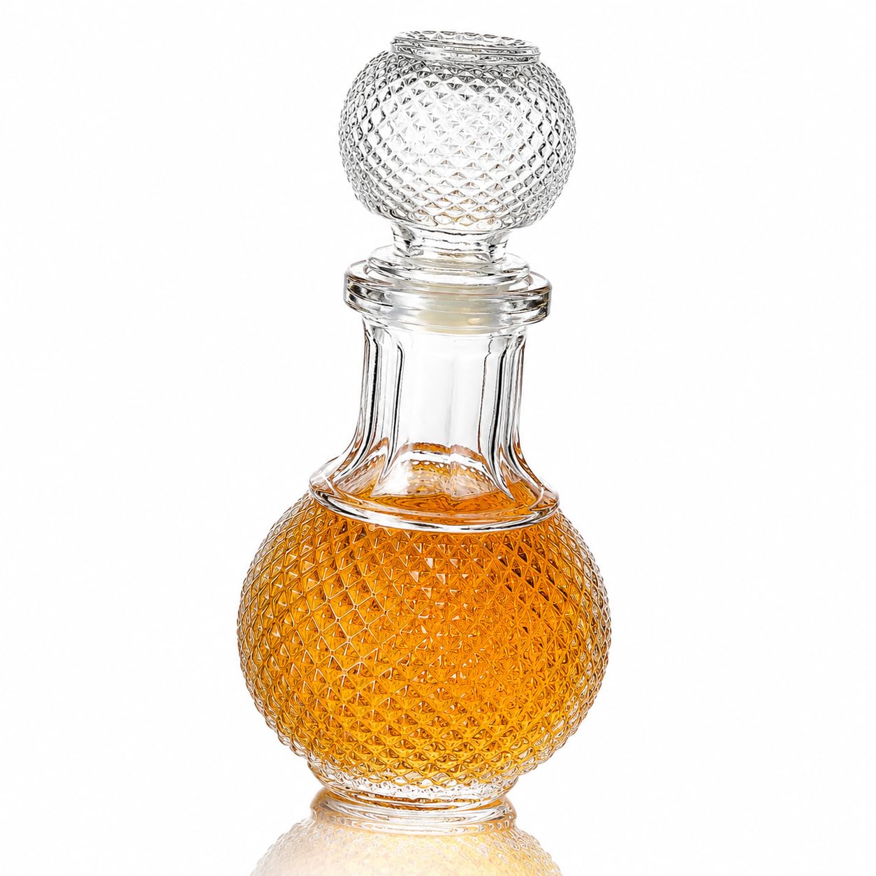 SUPVOX Transparent Glass Wine Decanter: 250ml Thickened Whiskey Bottle with Elegant Design for Home Bar Restaurant Use