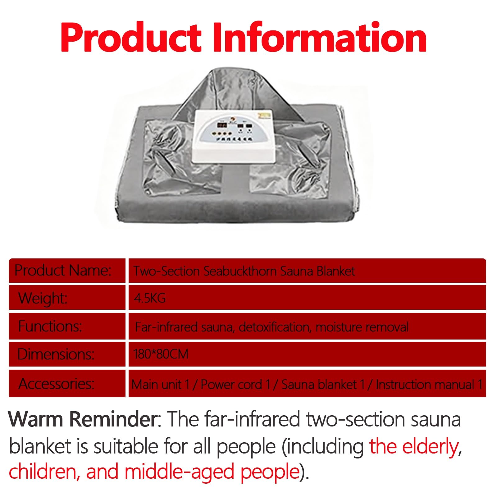 Manta de sauna con mangas, manta de sauna personal portátil, circulación de vapor de cuerpo completo, tela impermeable, diseño plegable, desintoxicación más alta 176 ℉