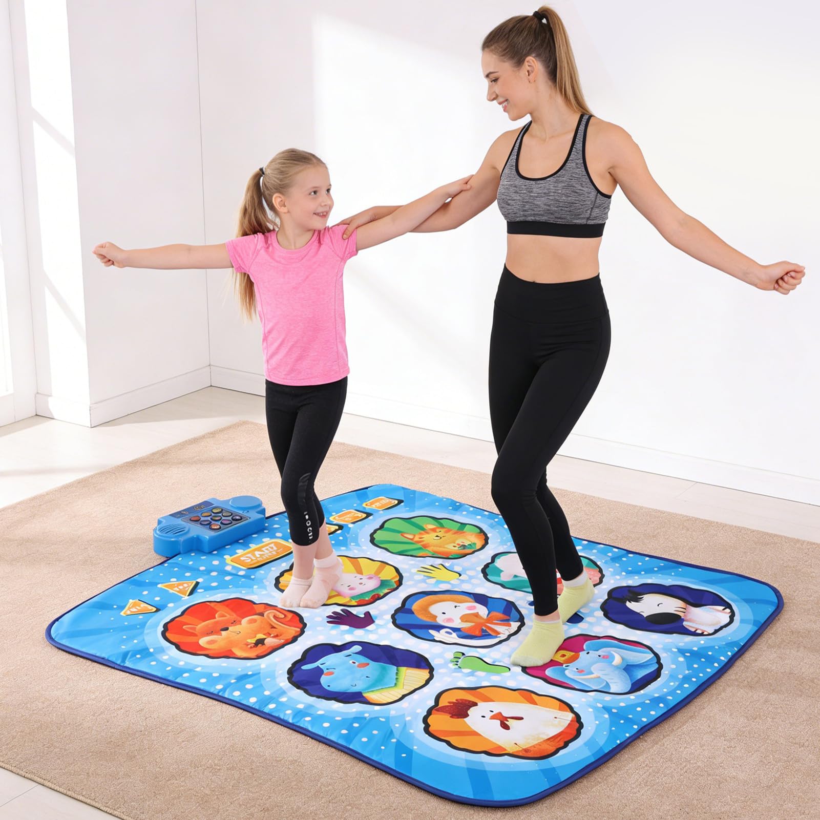 Alfombra de Baile Inalámbrica para Niños Divertido Juego de Música Interactivo para la Familia Interior Al Aire Etenilo 40.55x34.65in (#2)