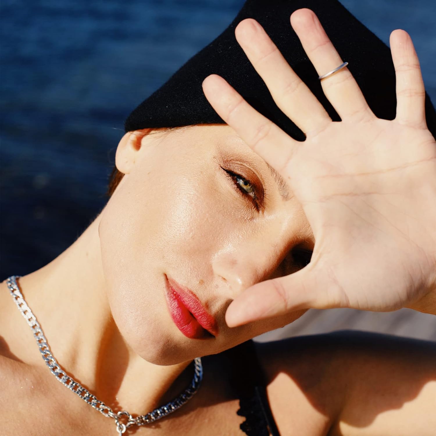 Honsny 14K Gold Plated Stacking Rings Set for Women, Stackable Knuckle Thumb Rings Thin Dainty Silver Rings for Women Wedding Eternity Band Simple Rose Gold Ring Size 4-11 - Image 7