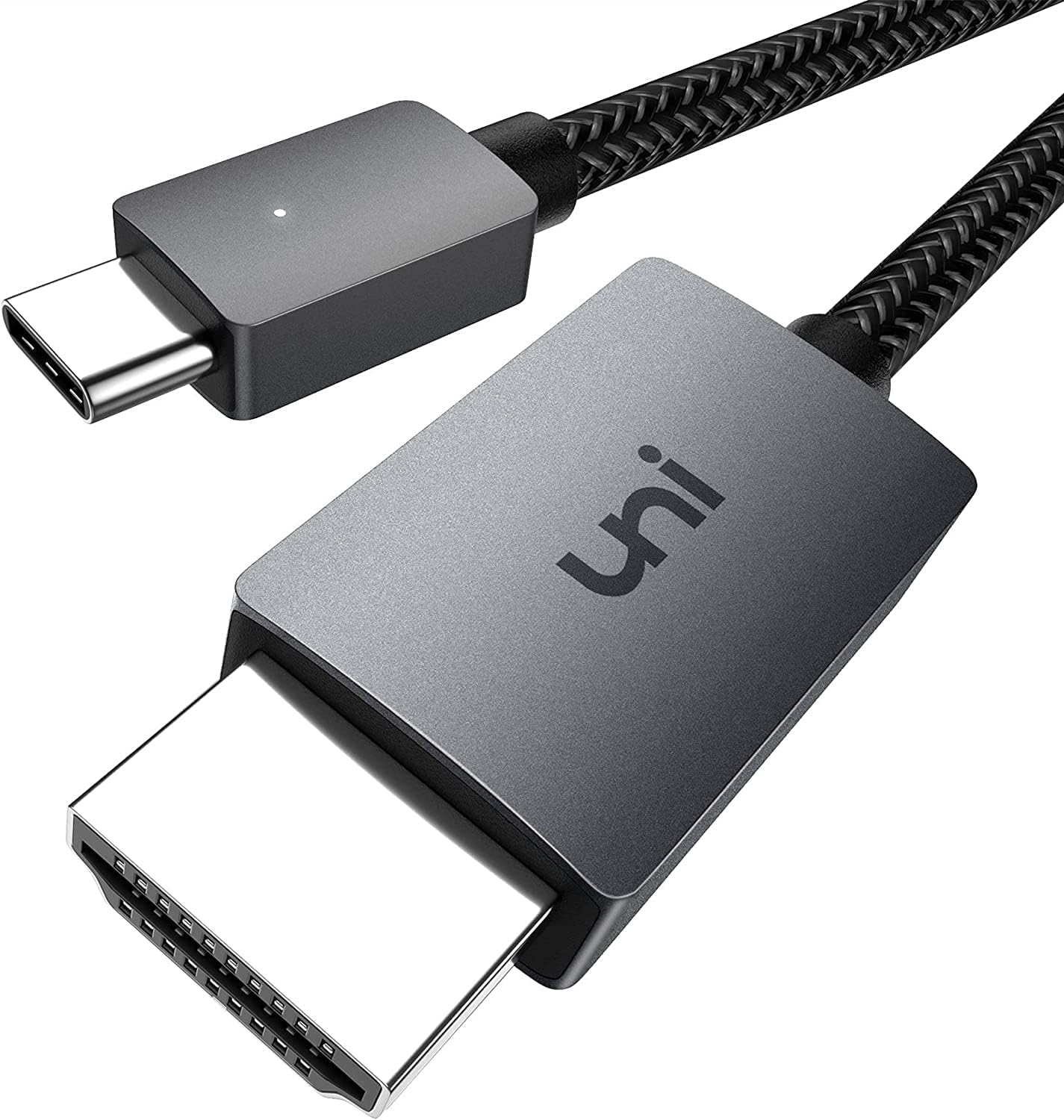 uni USB C to HDMI Cable, [4K, High-Speed] USB Type-C to HDMI for Home Office, [Thunderbolt 3/4 Compatible] for iPhone 17/16/15, MacBook Pro/Air, iPad Pro/Air, iMac, S23, XPS 17 etc.-1.8m