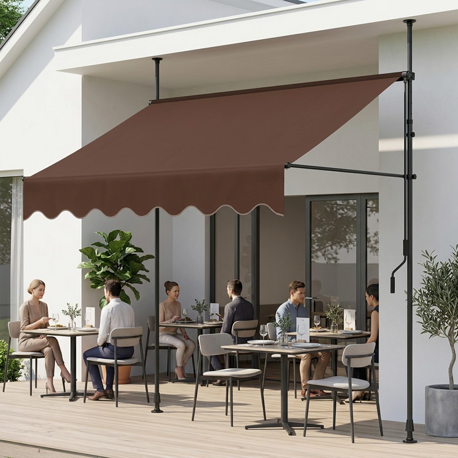 Toldo retráctil sin taladrar: sombra ajustable para balcón de alquiler