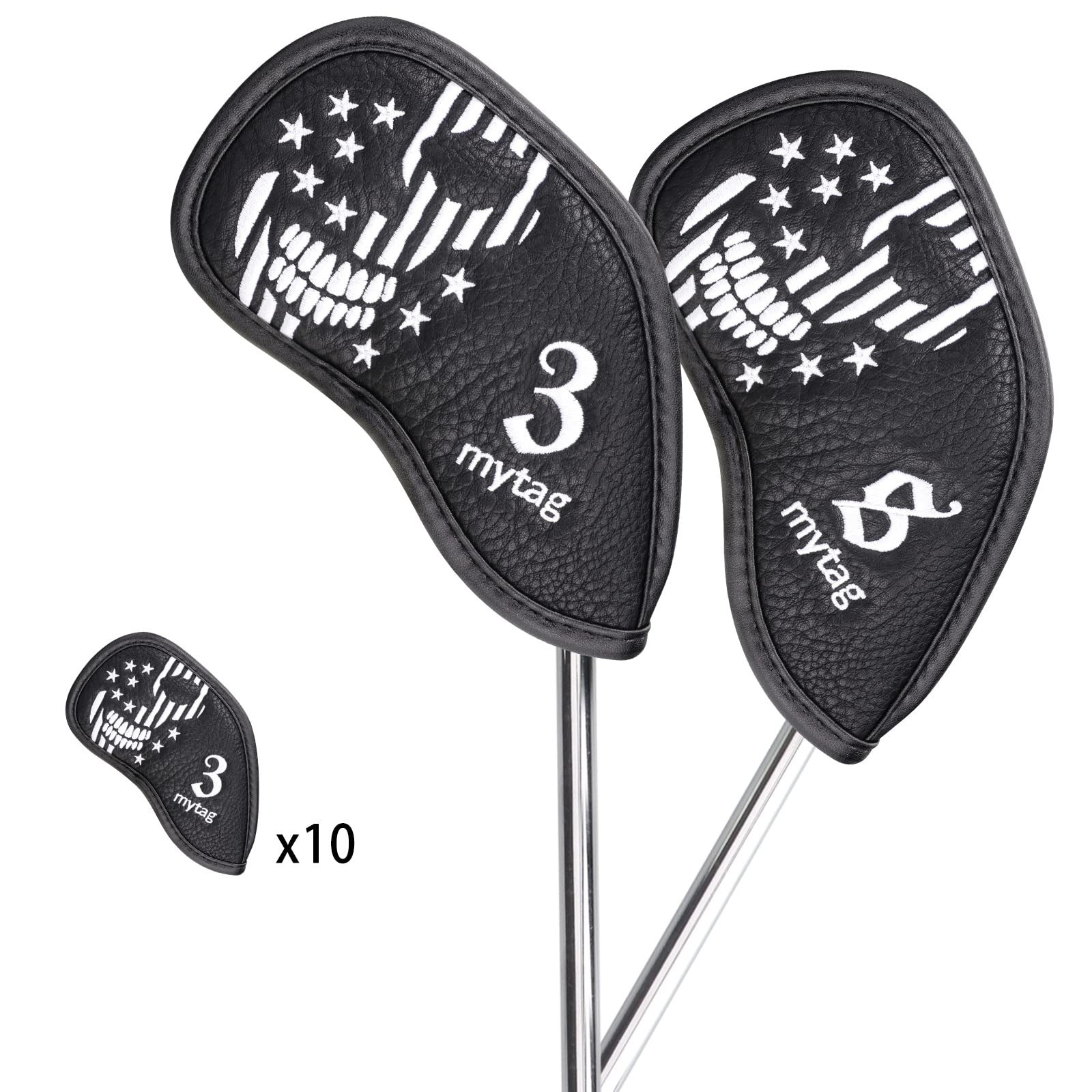 Copricapo Magnetico Per Putter – Teschio Rosso In Pelle PU, Ideale Regalo Per Golfisti