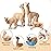 Toymany 8PCS Realistic Alpaca Figurines Llama Figures - Plastic Forest Jungle Animal Figurines, Christmas Birthday Toy Gift for Kids Boys Girls