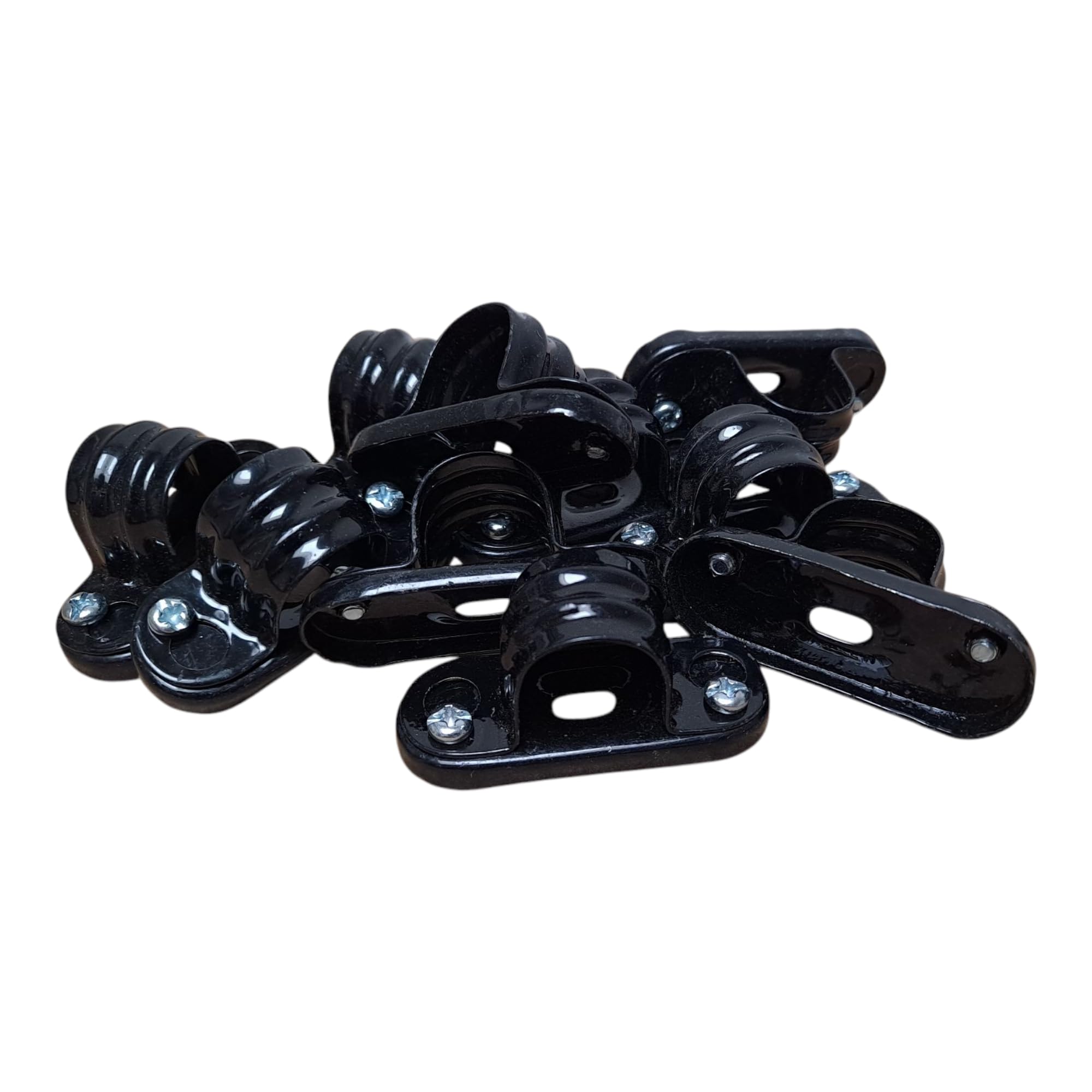 20mm Steel Spacer Bar Saddle for PVC Conduit - Black - Pack of 10 - Image 2