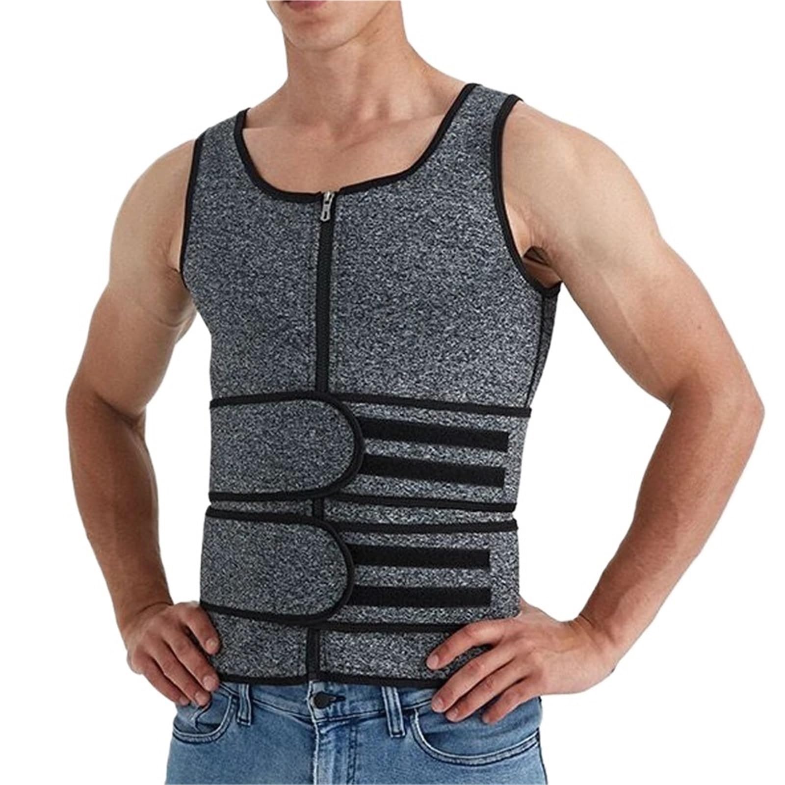 Fajas Reductoras Shapewear 1 corsé for hombre, entrenador de cintura, chaleco moldeador adelgazante for hombre, correa con cremallera, camiseta sin mangas correctora for abdomen, ropa moldeadora de fi