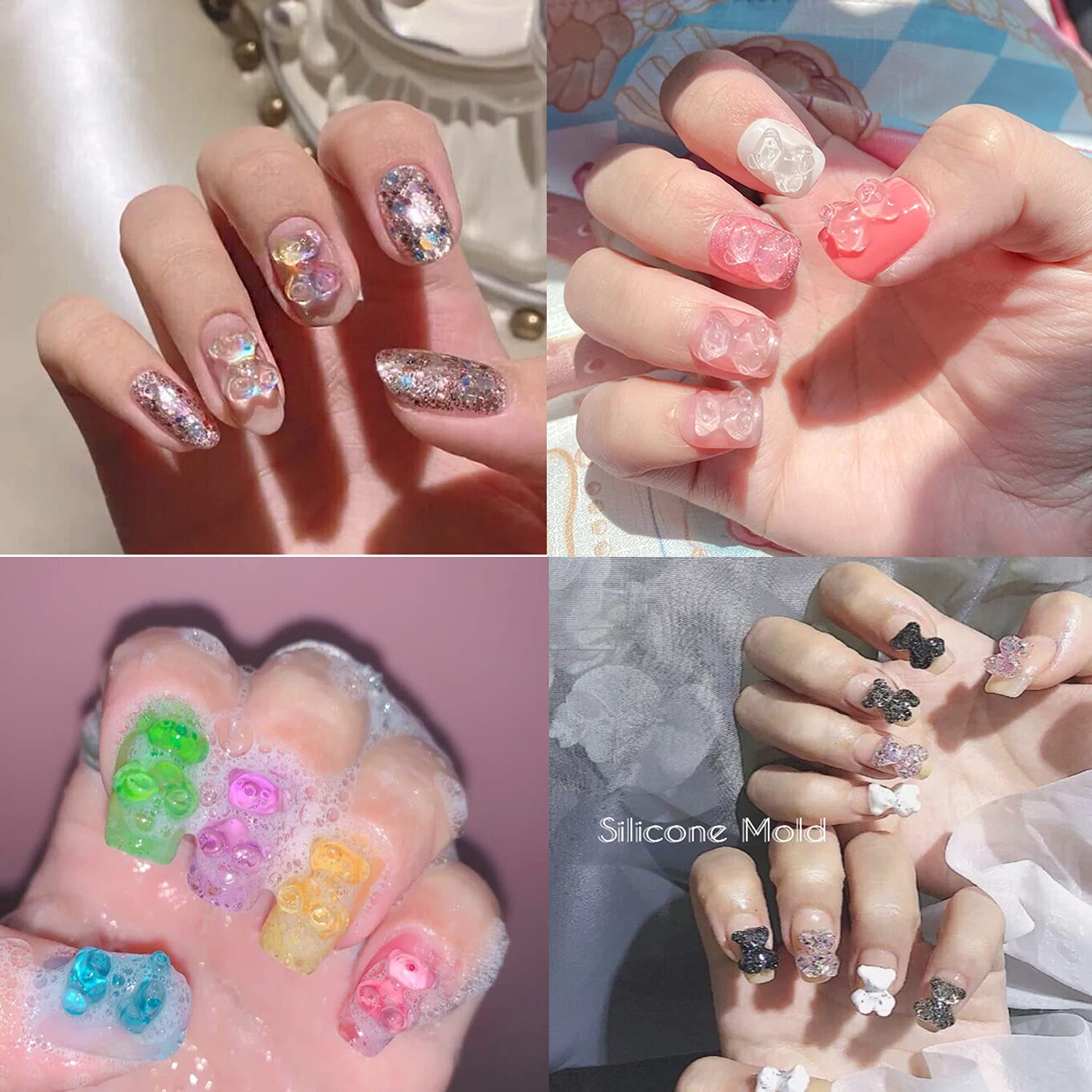 Amazon | RICISUNG ネイル アート DIY ツール のために透明なUV ネイル