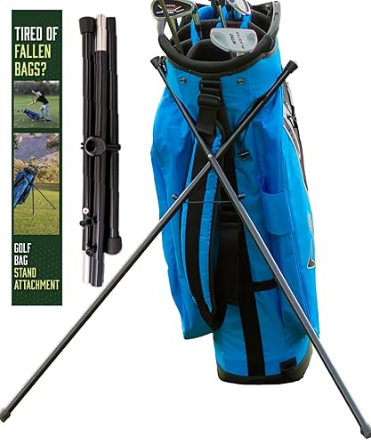 Golf Bag Stand Attachment Foldable Legs Only | Portable Attachable Stand | Legs Only | Golf Gifts for Mens Golfer Accessories | Preventing Cart Bag Falls & Club Damage